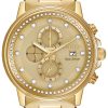 Citizen Eco-Drive Nighthawk Gold-Tone Stainless Steel Watch, Champagne Dial, 42mm