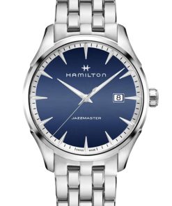 Hamilton Jazzmaster Gent Quartz Blue Dial Stainless Steel Bracelet Watch, 40mm