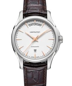 Hamilton Jazzmaster White Dial Brown Leather Strap Watch, 40mm