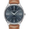 Hamilton Jazzmaster Thinline Auto Blue Dial Brown Leather Watch, 40mm