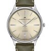 Hamilton Jazzmaster Thinline Auto White Dial Olive Green Leather Watch, 40mm