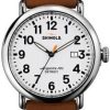 Shinola The Runwell White Dial Tan Leather Strap Watch, 41mm