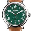 Shinola The Runwell Green Dial Largo Tan Watch, 41mm