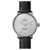 Shinola The Canfield Silver Sunray Dial Leather Watch, 43mm