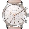 Shinola The Canfield Sport White Dial with Blush Leather Strap Watch, 40mm