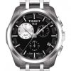 Tissot Couturier Quartz Chronograph Black Dial Stainless Steel Bracelet Watch, 41mm
