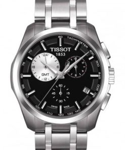 Tissot Couturier Quartz Chronograph Black Dial Stainless Steel Bracelet Watch, 41mm