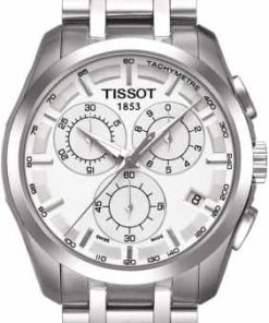 Tissot Couturier Quartz Chronograph Silver Dial Stainless Steel Bracelet Watch, 41mm