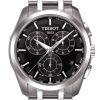 Tissot Couturier Quartz Chronograph Black Dial Stainless Steel Bracelet Watch, 41mm