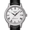 Tissot Automatic Carson Classic White Dial Black Leather Strap Watch, 40mm