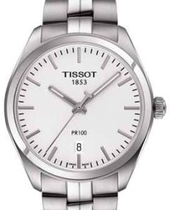 Tissot PR 100 Silver Dial Stainless Steel Bracelet Watch, 39mm