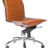 Euro Style Cognac Dirk Low Back Without Armrests Office Chair