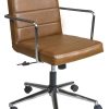 Euro Style Brown Leander Low Back Office Chair