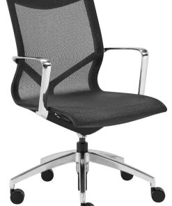 Euro Style Black Tertu Low Back Office Chair