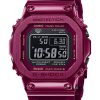 G-Shock Metallic Accent Red Dial Stainless Steel Watch, 49.6mm