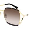 Gucci GG0593SK Square Sunglasses, Brown Gradient Lenses, 59mm