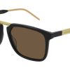 Gucci GG0842S Rectangle Sunglasses, Brown Lenses, 56mm