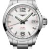 Longines Conquest V.H.P. Stainless Steel Case And White Dial Mens Watch