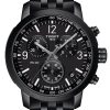 Tissot T-Sport PRC 200 Chronograph Black Stainless Steel Watch, 43mm