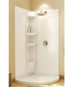 Maax Olympia 2-Piece 36 In. W x 77 In. H x 36 In. D Shower Wall Set in White