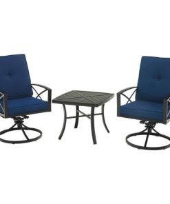 Outdoor Expressions 3-Piece Swivel Bistro Set