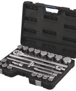 Channellock Standard 3/4 In. Drive 12-Point Shallow Ratchet & Socket Set (23-Piece)