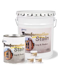 SASHCO 67255 Transformation Log and Timber Stain, Gloss, Medium Red Tone, Liquid, 5 gal, Pail