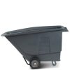 Toter 1 Cubic Yard 1200 lbs Capacity Standard Duty Tilt Truck Gray
