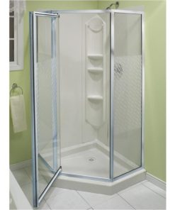 Maax 74 In. H. x 38 In. D. x 38 In. L. Chrome Polystyrene Shower Stall