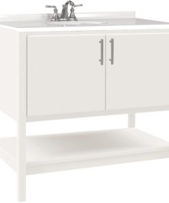 Bertch Essence 36 In. W x 34-1/2 In. H x 21 In. D White Furniture Style Vanity Base, 2 Door