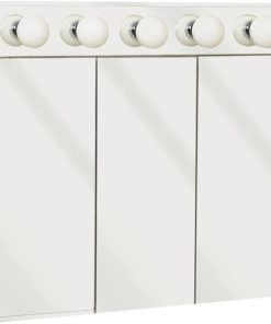 Zenith Frameless Beveled 30 In. W x 30 In. H x 4.88 In. D Tri-View Surface Mount Lighted Medicine Cabinet