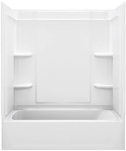 Sterling Medley 3-Piece 60 In. L x 30 In. W x 73 In. H Tub Wall Kit in White