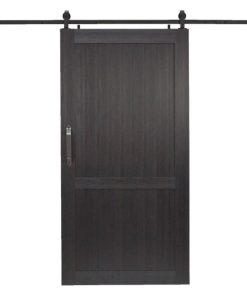 Millbrooke 42 In. x 84 In. x 1.3 In. H-Style Black PVC Barn Door Kit