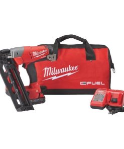 Milwaukee M18 FUEL 18 Volt Lithium-Ion Brushless 16-Gauge 2-1/2 In. Angled Cordless Finish Nailer Kit