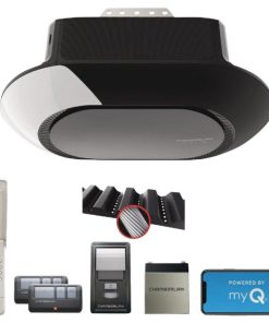 Chamberlain 3/4 HP Smartphone-Controlled Ultra-Quiet & Strong Belt Drive Garage Door Opener with Built-In WiFi, Battery Backup and MAX Lifting Power