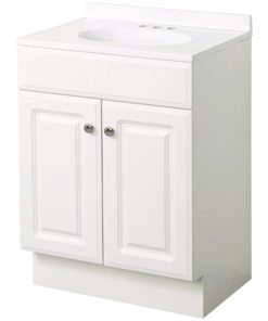 Zenith Zenna Home White 36 In. W x 35 In. H x 18 In. D Vanity with White Cultured Marble Top