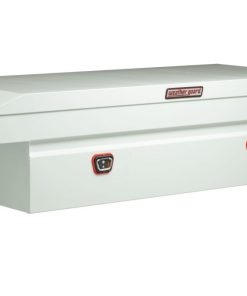 Weather Guard Saddle Box Steel Full Extra Wide White
