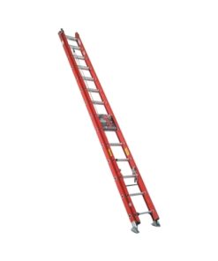 WERNER D6228-2 Extension Ladder, 27 ft H Reach, 300 lb, Fiberglass