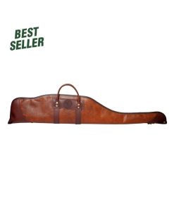 43 In. L Brown Trim Bison Leather Rifle Case