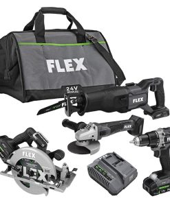 24V Circular Saw, Reciprocating Saw, Angle Grinder And Drill Driver Kit