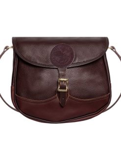 3 Liter Capacity Brown Medium Classic Pebbled Leather Purse