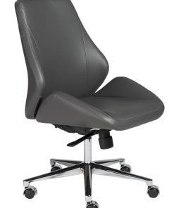 Euro Style Bergen Gray Low Back Office Chair w/o Armrests