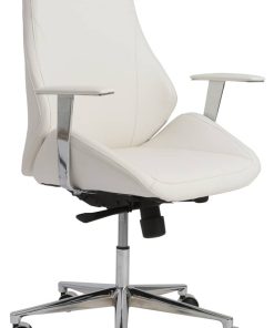 Euro Style Bergen White Low Back Office Chair