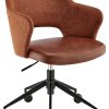 Euro Style Darcie Dark Brown & Orange Office Chair