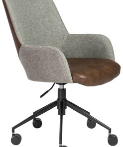 Euro Style Desi Gray & Light Brown Tilt Office Chair