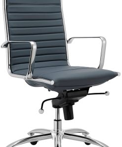 Euro Style Dirk Blue High Back Office Chair