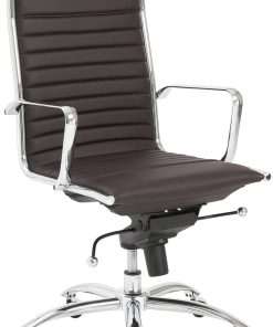 Euro Style Dirk Brown High Back Office Chair