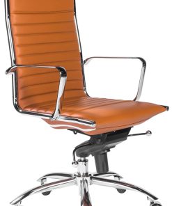 Euro Style Dirk Cognac High Back Office Chair