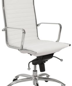 Euro Style Dirk White High Back Office Chair
