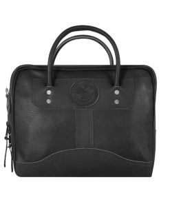 10 Liter Capacity Black Standard Small Pebbled Leather Briefcase